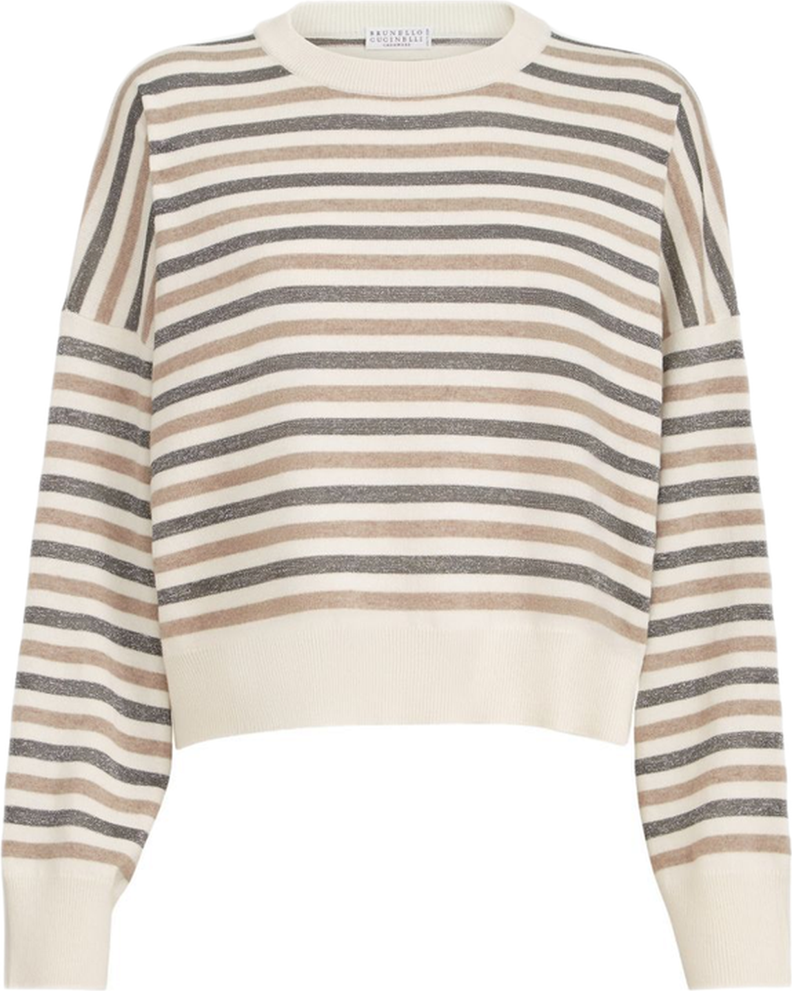 Brunello Cucinelli Crew Neck Rib Knit Sweater