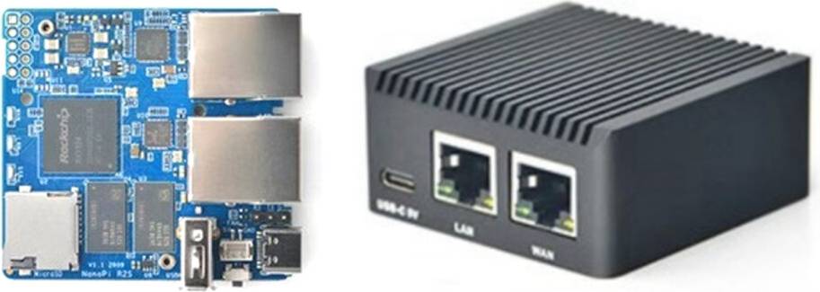 NanoPi R2S Router RK3328 1GB DDR4 RAM with CNC Metal Case
