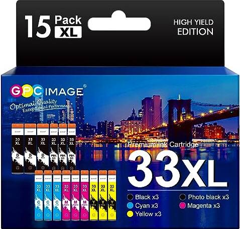 GPC Image Compatible Ink Cartridges Replacement Epson 33XL