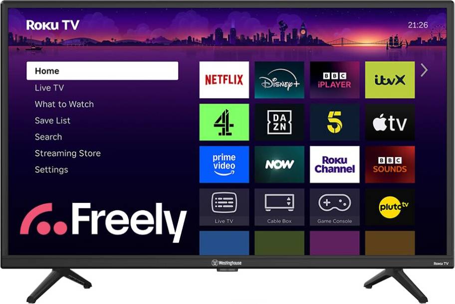 Westinghouse 32 Inch Freely TV Smart Roku OS