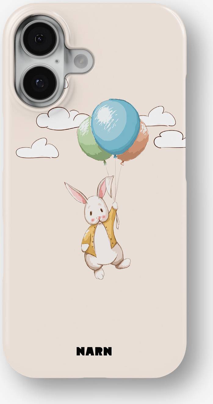 iPhone 16 Slim Mobilskal Flying Rabbit