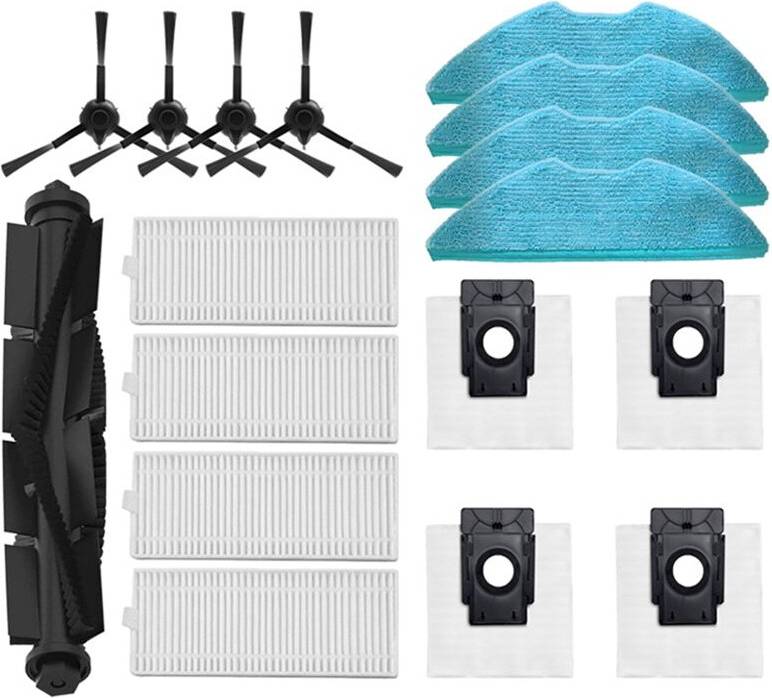 Melitt Main Side Brush Mop HEPA Filter Dust Bag for Tapo RV10 RV10 RV20 Mop RV30 RV30