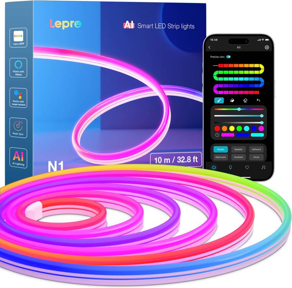 Smart led strips 10m Lepro N1 AI Smart Neon Rope Light 10M String Light & Light Strip