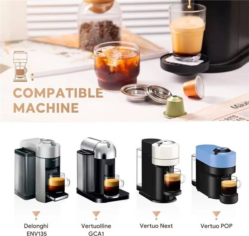 Torribaly Reusable Capsule Adapter Vertuo Next Machine