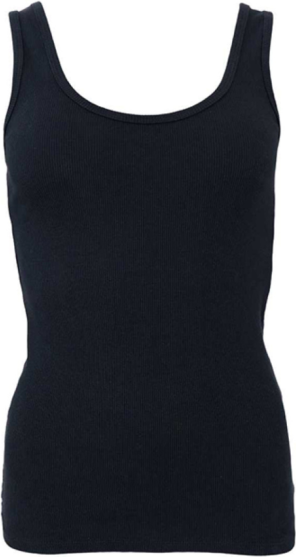 Black Colour Rib Tank Top