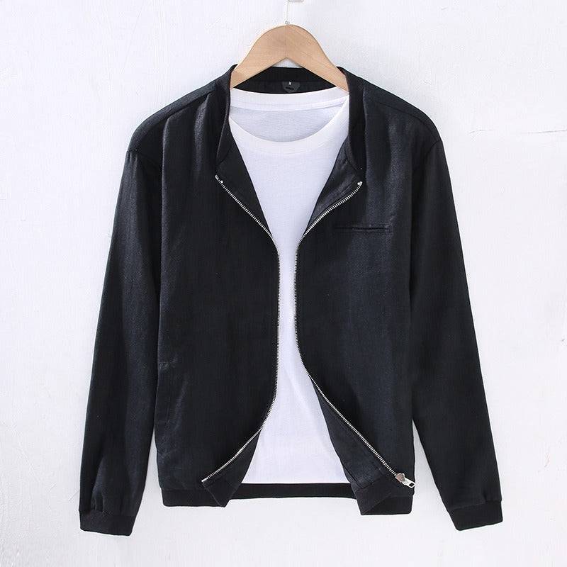 Linen Transitional Jacket - Black