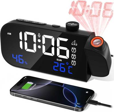 Ceiling Projector Alarm Clock Digital Led