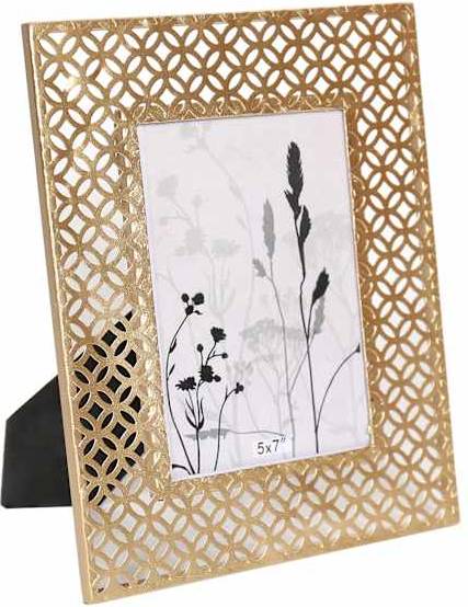 Gold picture frame At Home Geometric Metal Tabletop Picture Frame Gold Photo Frame