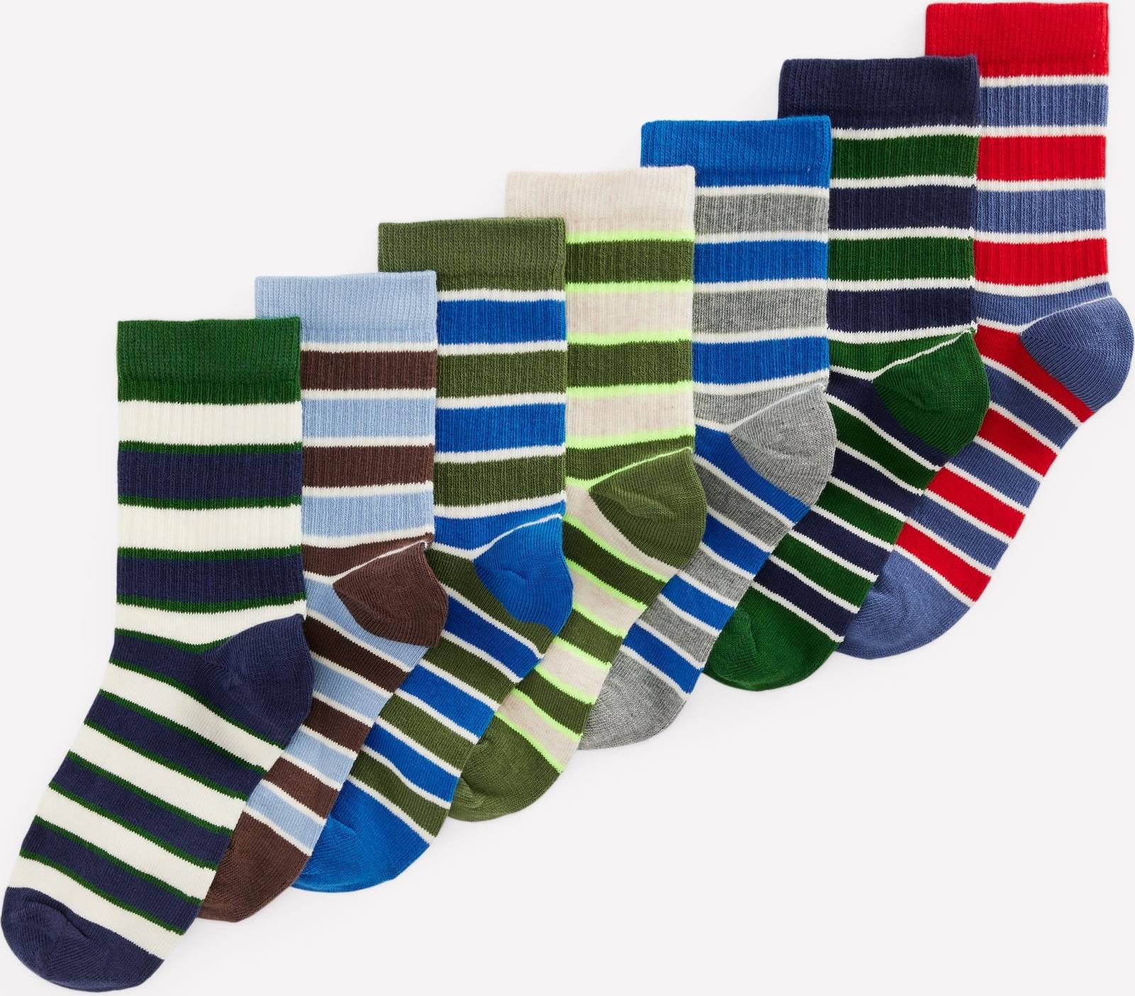 Boden Boys 7 Pack Ribbed Socks