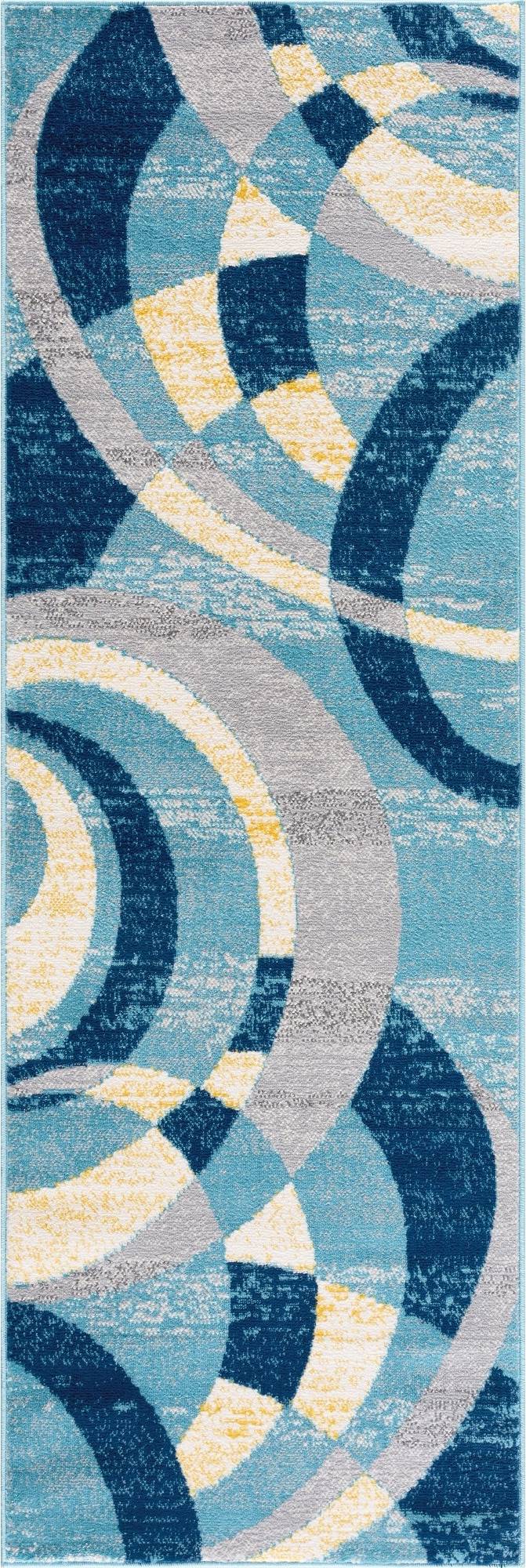 Waves Collection Abstract Area Rug