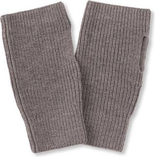 Muji Merino Wool Ribbed Hand Warmers - Grey