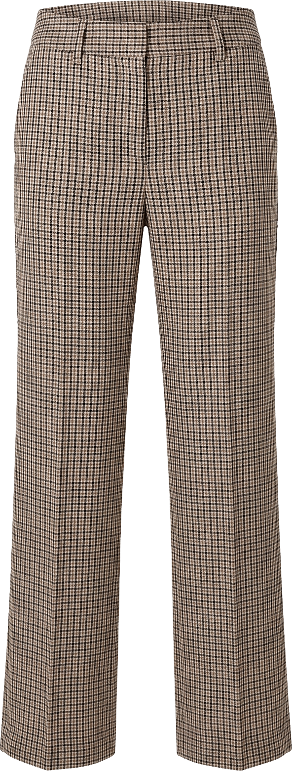 Slwrita Mw Wide Pant Check Monks Robe - Brown