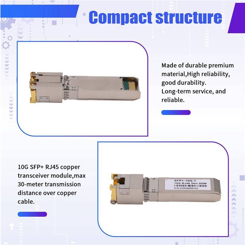 Sfp +rj45 10g 10Gb SFP+ Copper Transceiver Module 30M