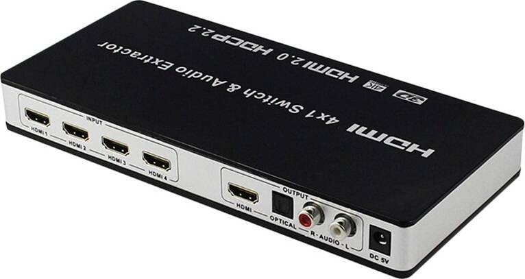 Hdmi extractor Hdmi 2.0 Switch 4 In 1 Out Audio Extractor