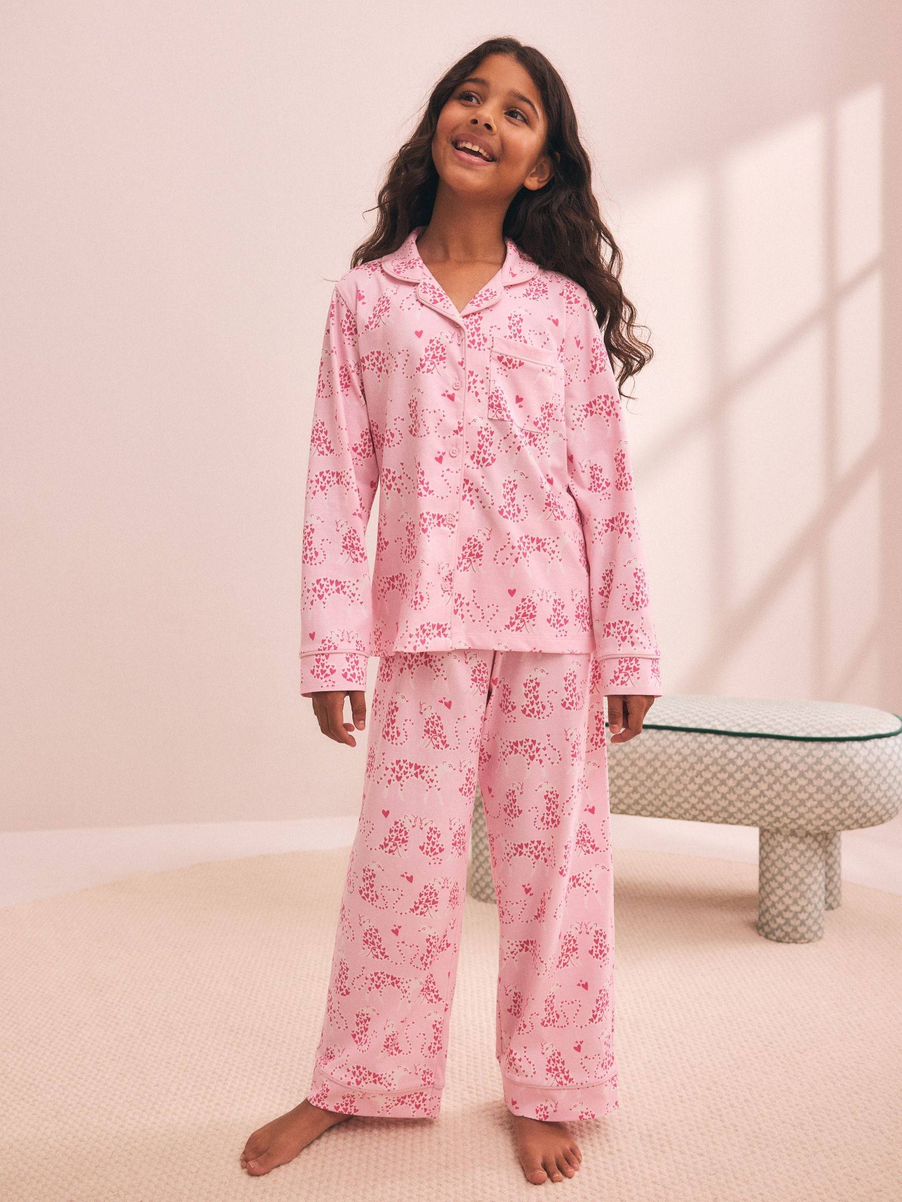 NEXT Jersey Button-Through Pyjamas