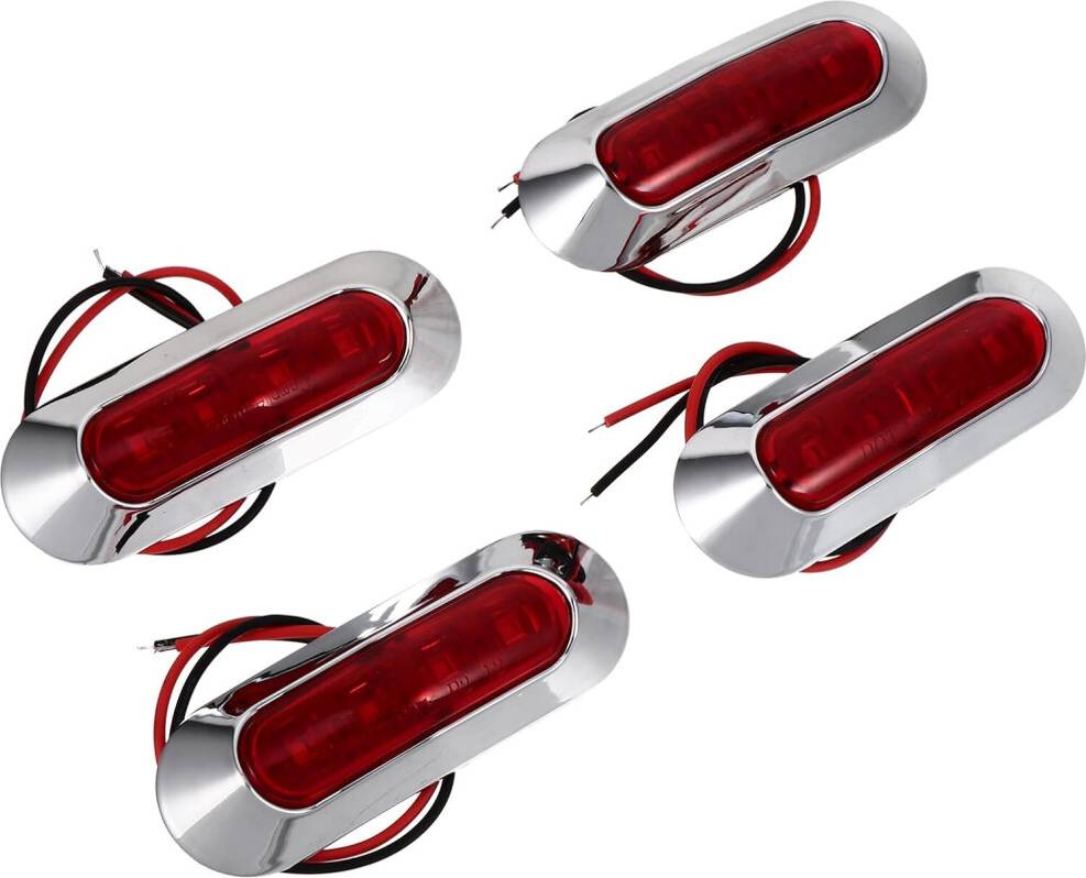 HKHBJS Lot 4 Feux Position Latéraux Étanches LED Rouges