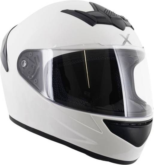 Axor Rage Plain Motorcycle Helmet - White