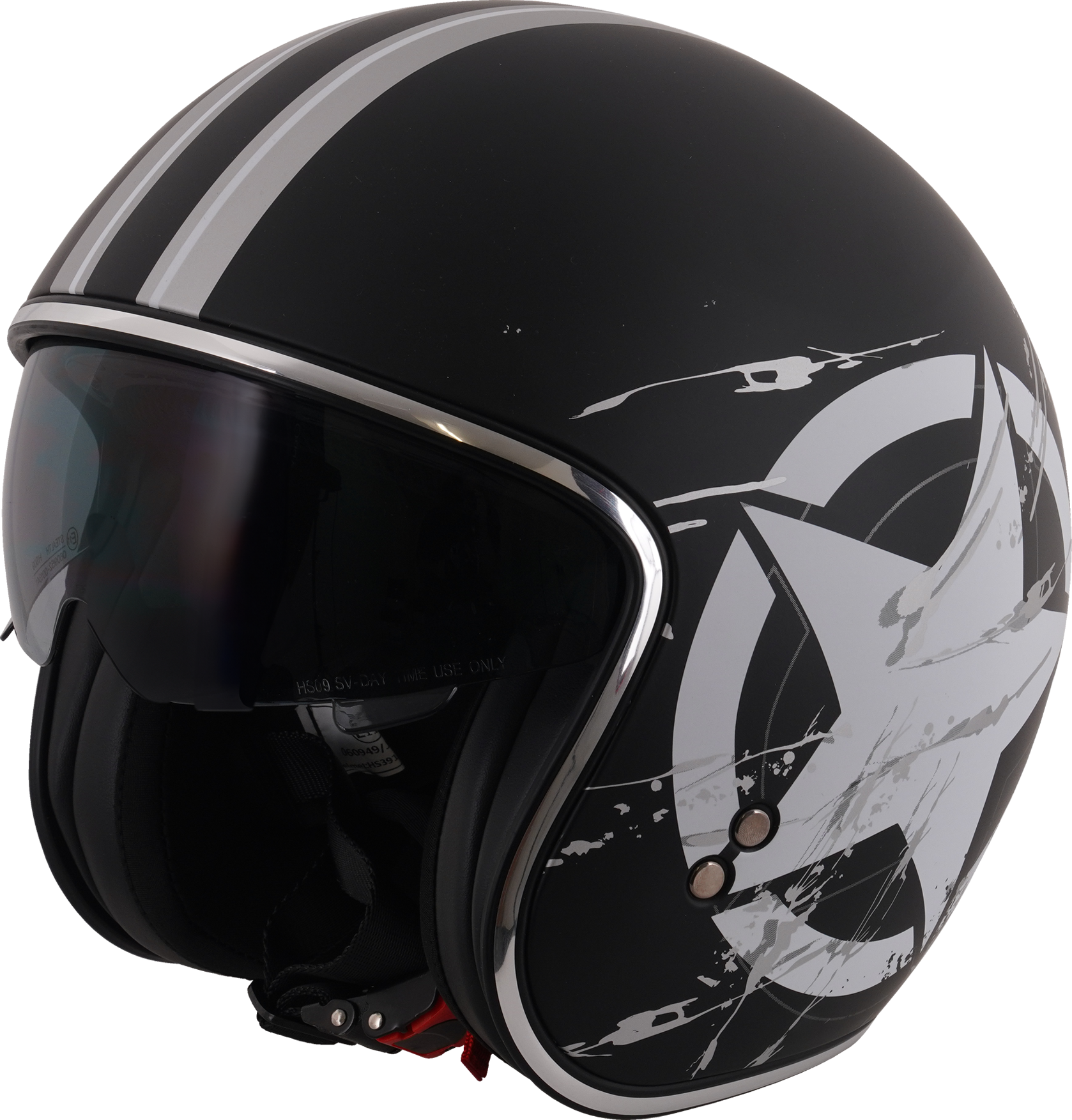 Stealth Open Face Helmet Star Rider - Large