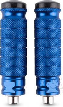 Maxpower Rearset Foot Pegs CNC Aluminum Rider M8 Motorcycle - Blue