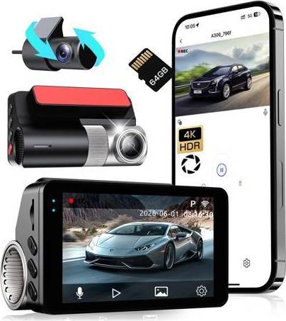 4k dash cam 4K Dash Cam Front and Rear G-Sensor