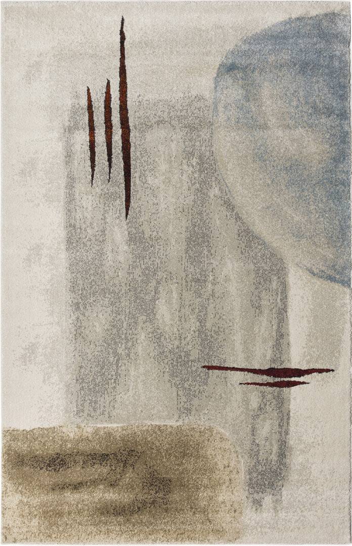 Ivy Bronx Abstract Flat Weave Area Rug Multicolour cm