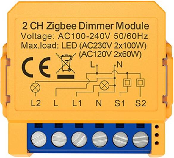 Led zigbee dimmer Typecat Tuya Zigbee Dimmers Module 2CH Control LED Lights