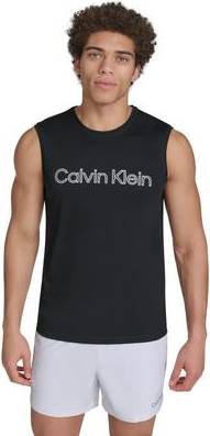 Rash guards Calvin Klein Men's Logo Rash Guard - Black