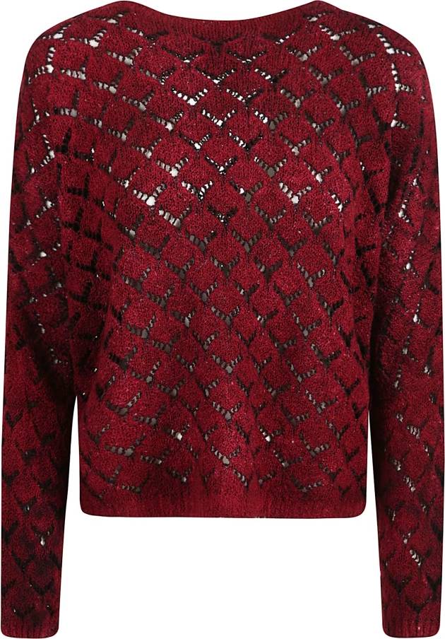 Round-Neck Strickwaren - Rot