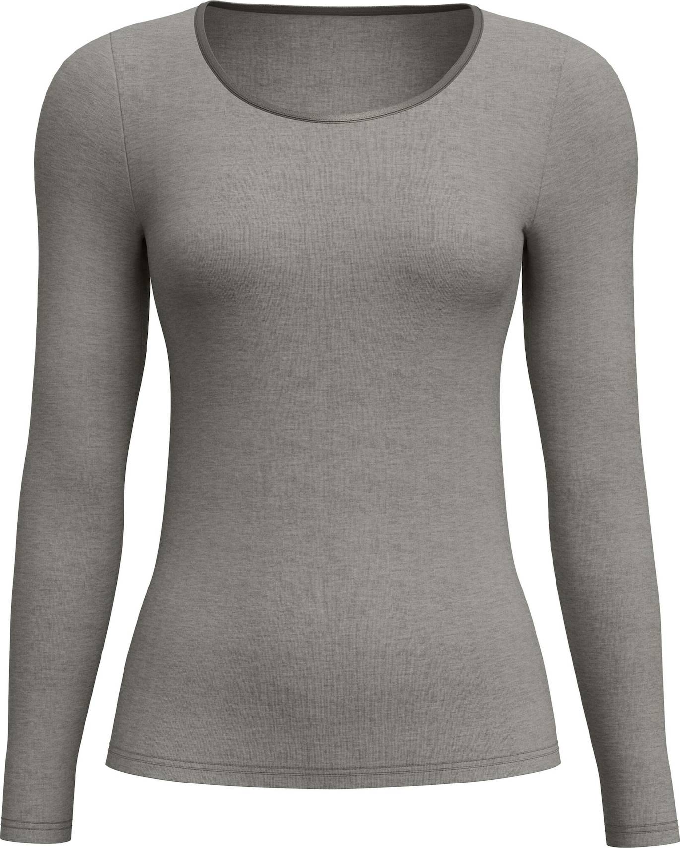 Calida Confidence Ribbed Shirt Long Sleeve - Grey