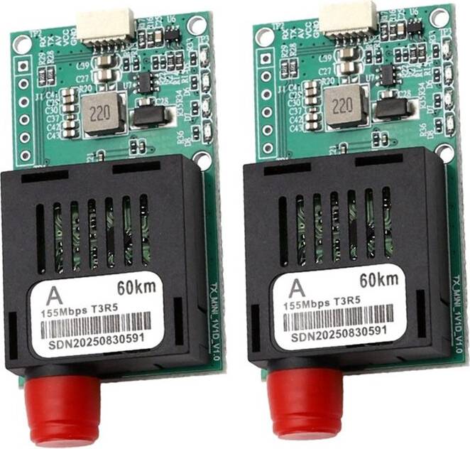 Typecat 2PCS 60KM TTL Optical Transceiver Module