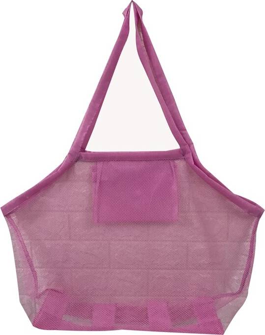 Vikbar Strandväska i Mesh - Rosa