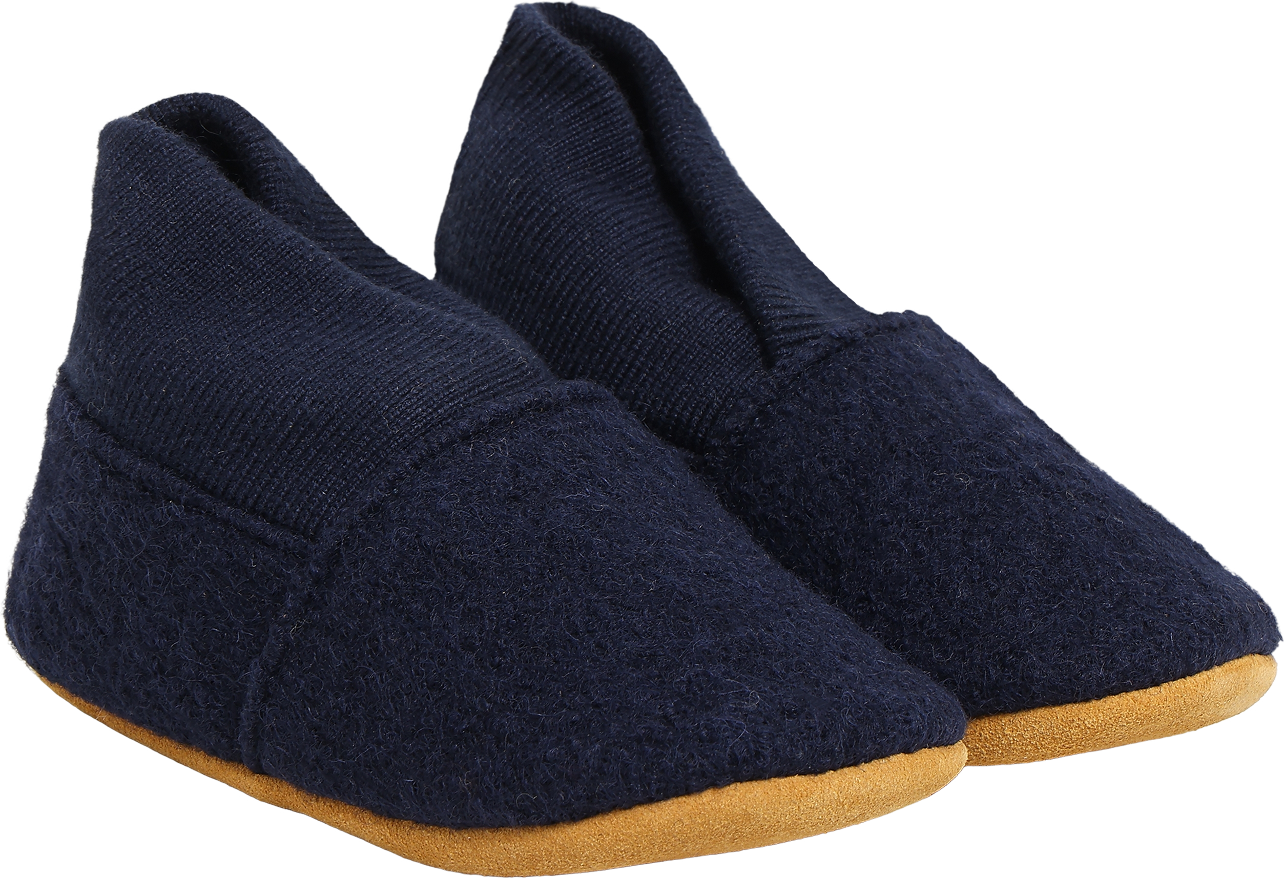 En Fant Wool Slippers with Rib - Navy