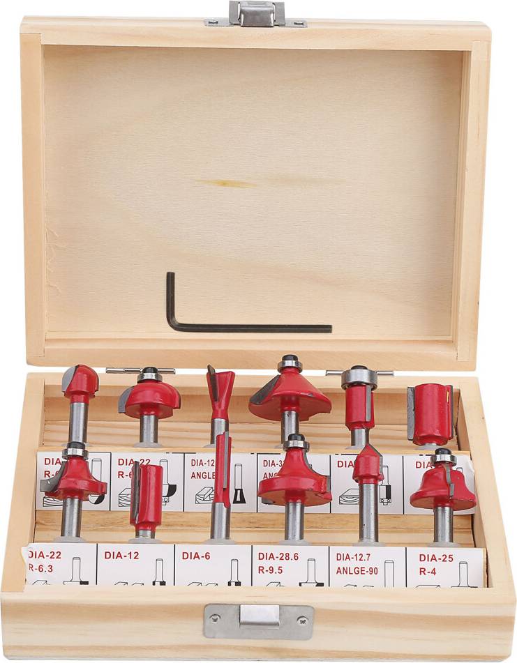 Router bit set 12Pcs Carbon Steel Router Bit Set