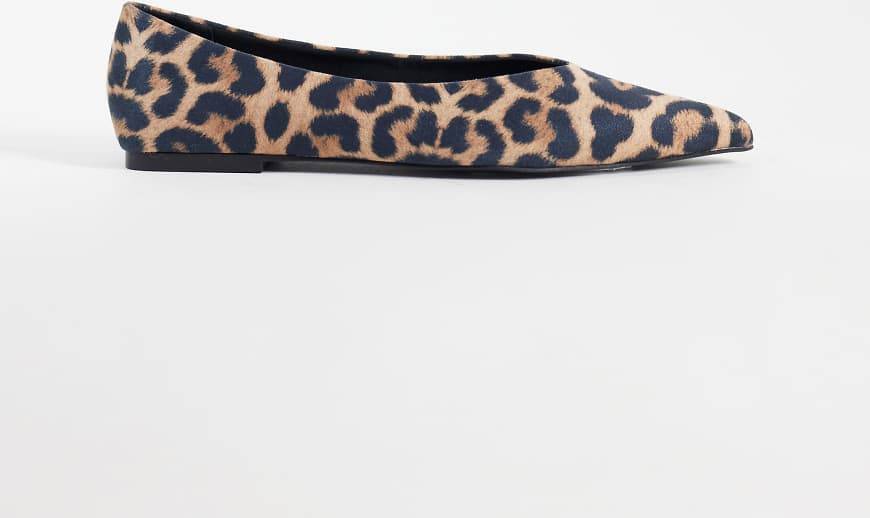 ASOS DESIGN Lari Pointed Ballets Leopard - Multi