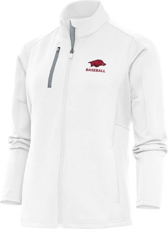 Antigua Arkansas Razorbacks Baseball Generation Jacket White