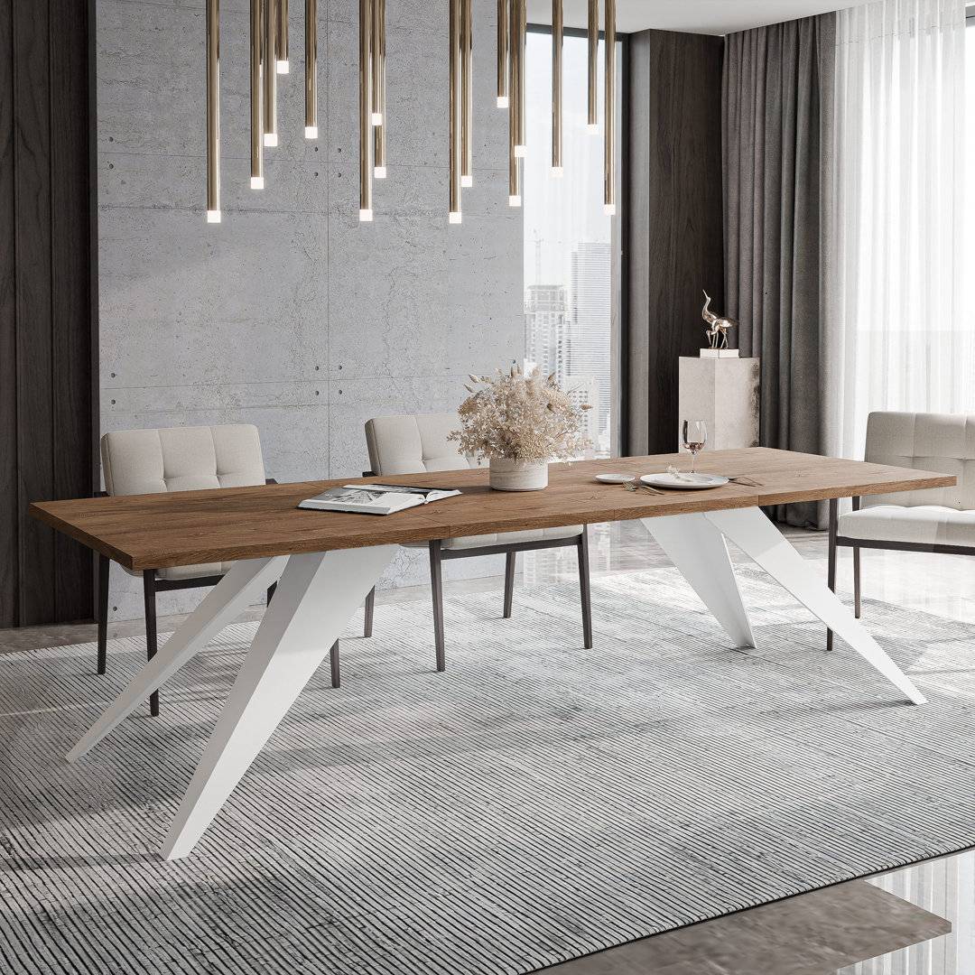 Williston Forge Extendable Rectangular Steel Base Dining Table Dining Table