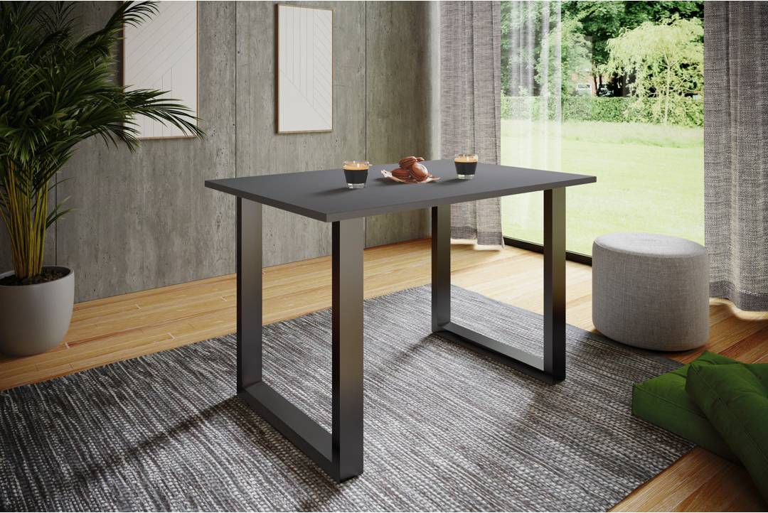 Latitude Run Rectangular Steel Base Dining Table Dining Table