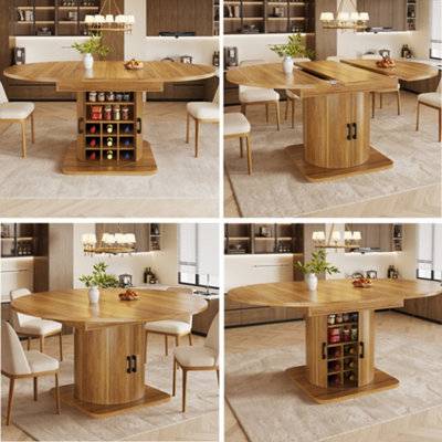 Matteo Lighting Extendable Dining Table With Hidden Storage Table