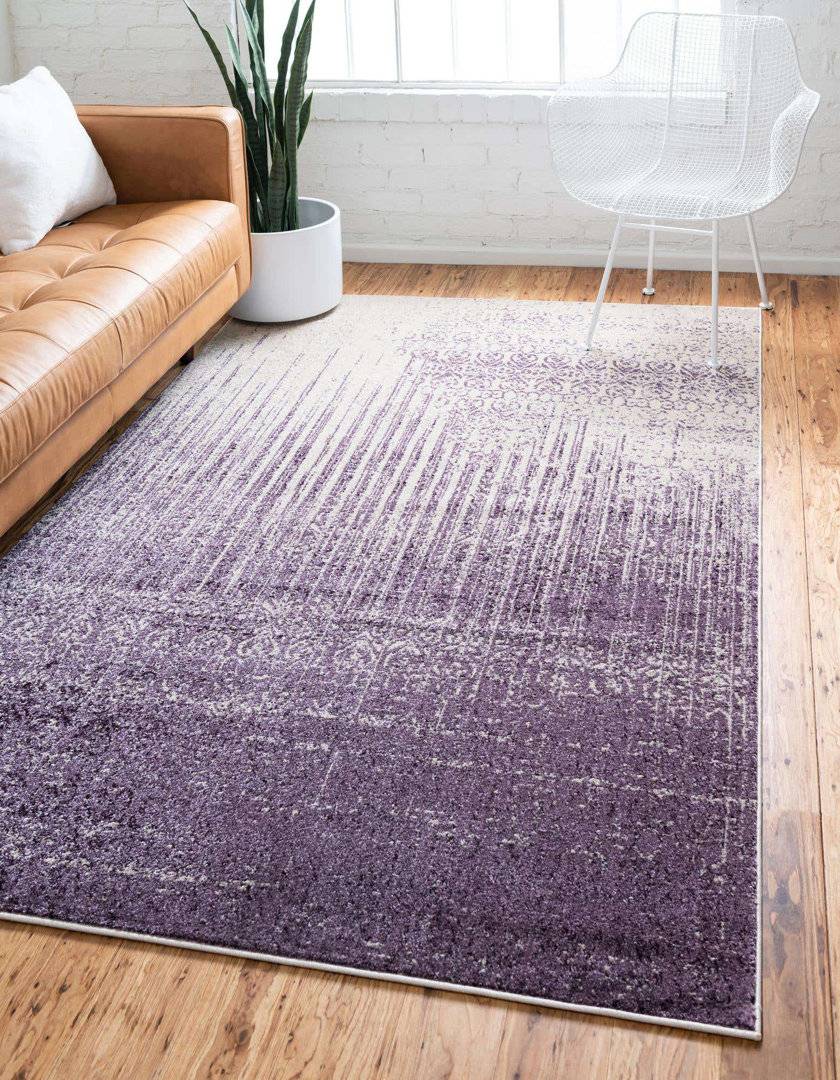 Blue Elephant Abstract Area Rug White cm