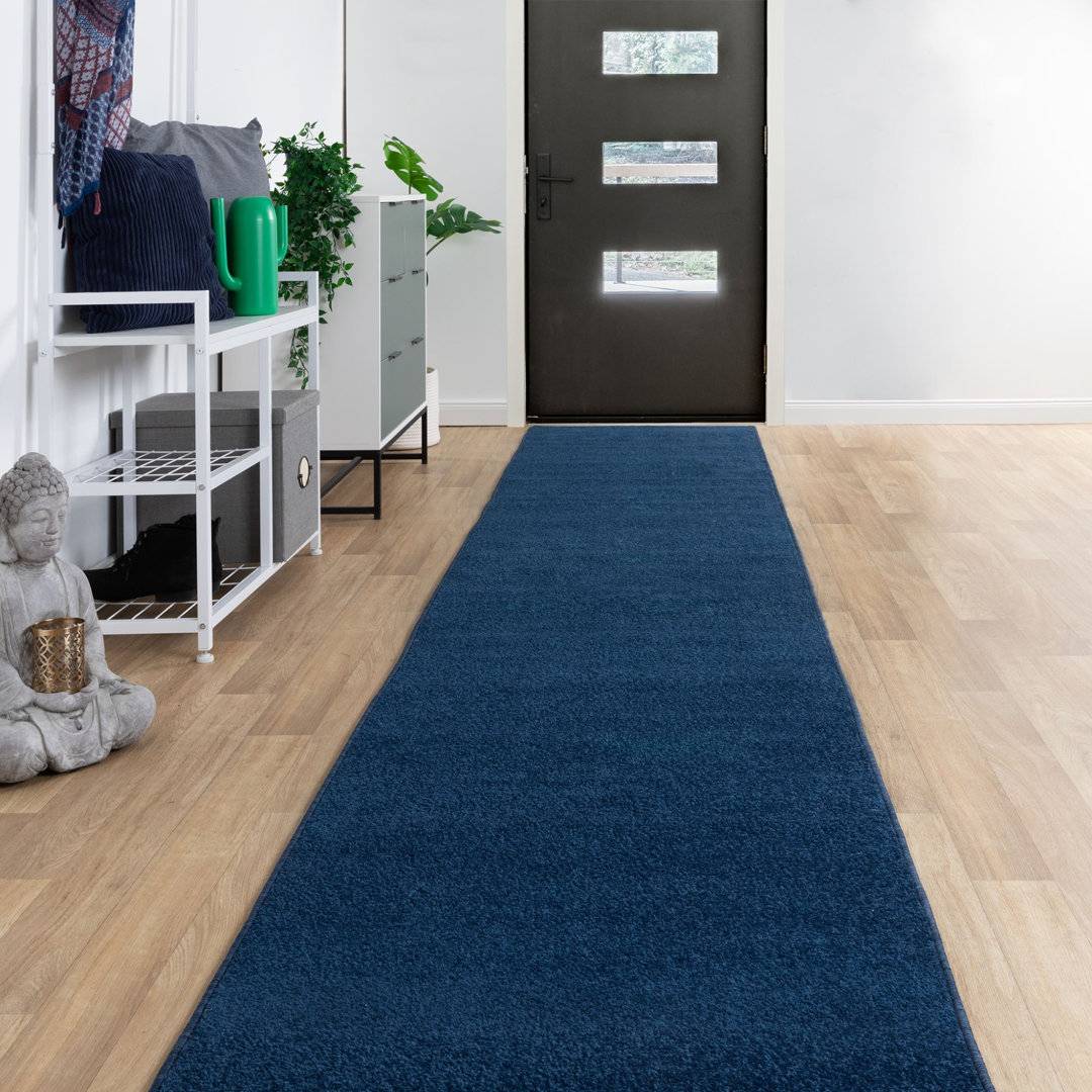 Latitude Run ner Machine Tufted Area Rug Blue