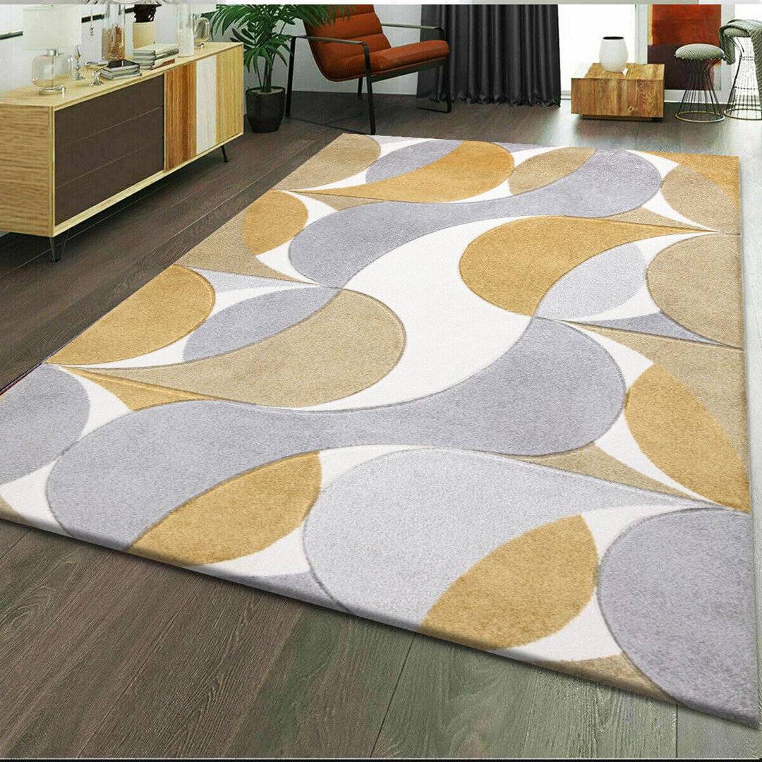 Brayden Studio Modern Geometric Area Rug Soft Machine cm
