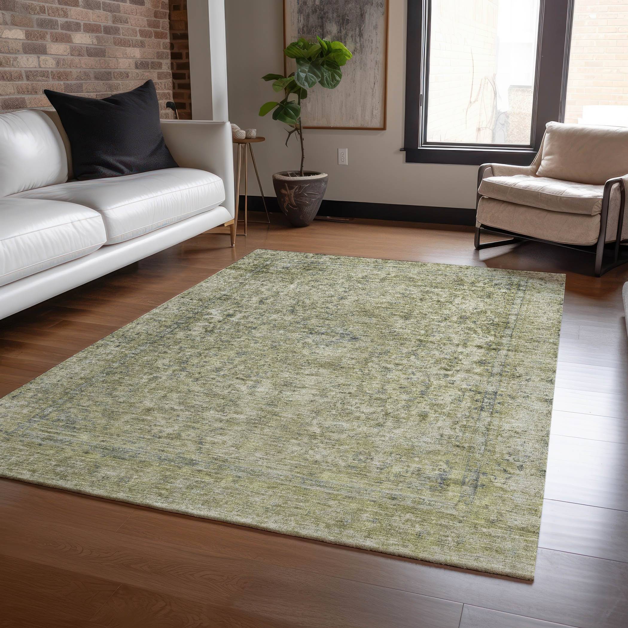 Addison Rugs Chantille ACN1645SA 5-ft x 3-ft Loomed Polyester Sage Rectangular Indoor Rug Green