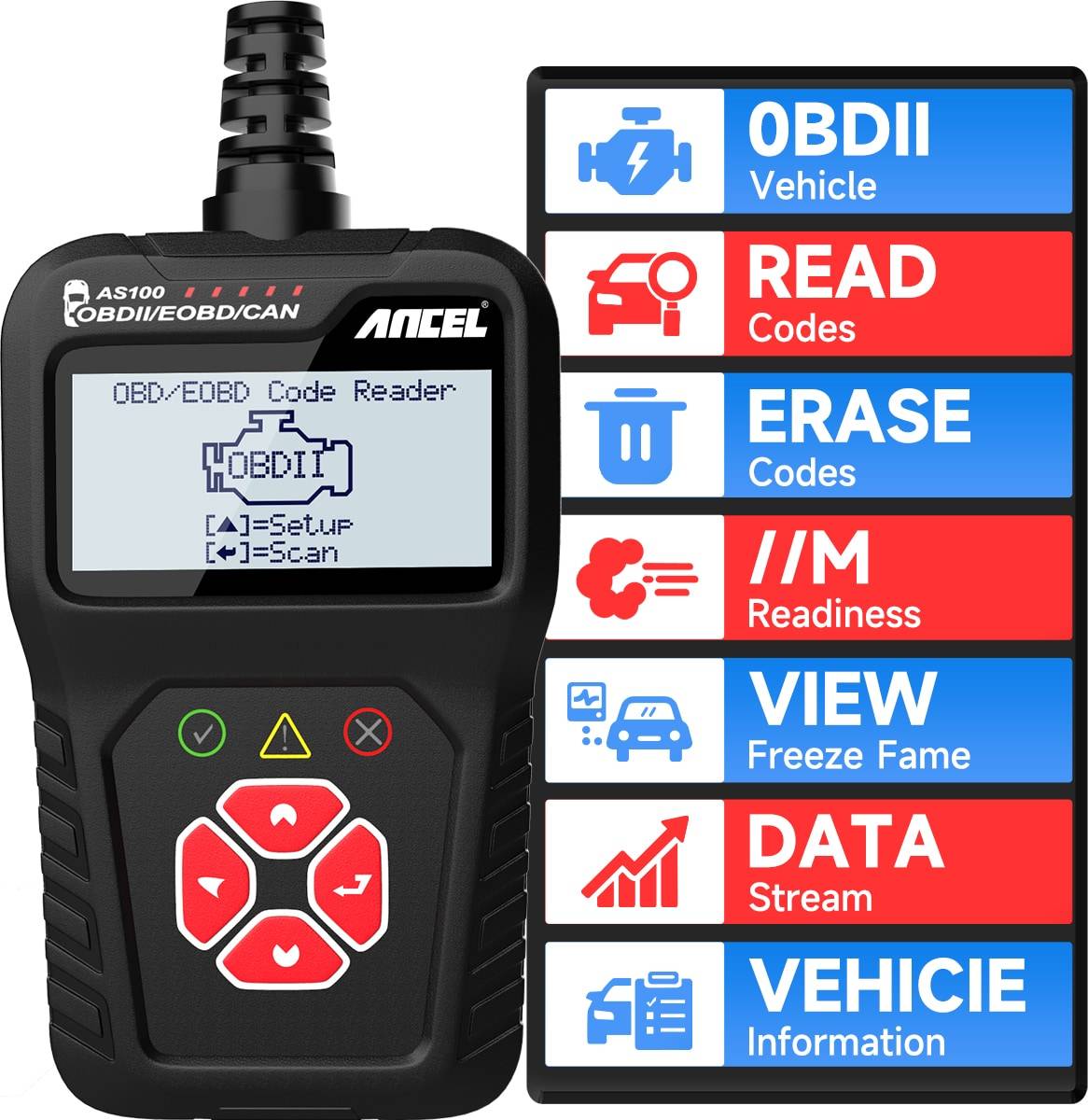 Obd reader Ancel OBD2 Scanner Full Test Car Code Reader