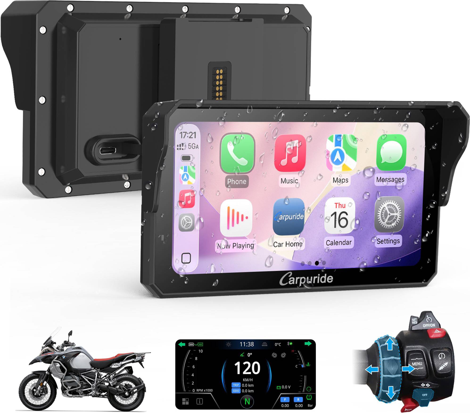 Car stereo system Carpuride 6 BMW Motorcycle Multimedia System