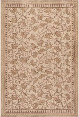 Nuloom Rosienne Floral Transitional Wool Blend Rug Beige