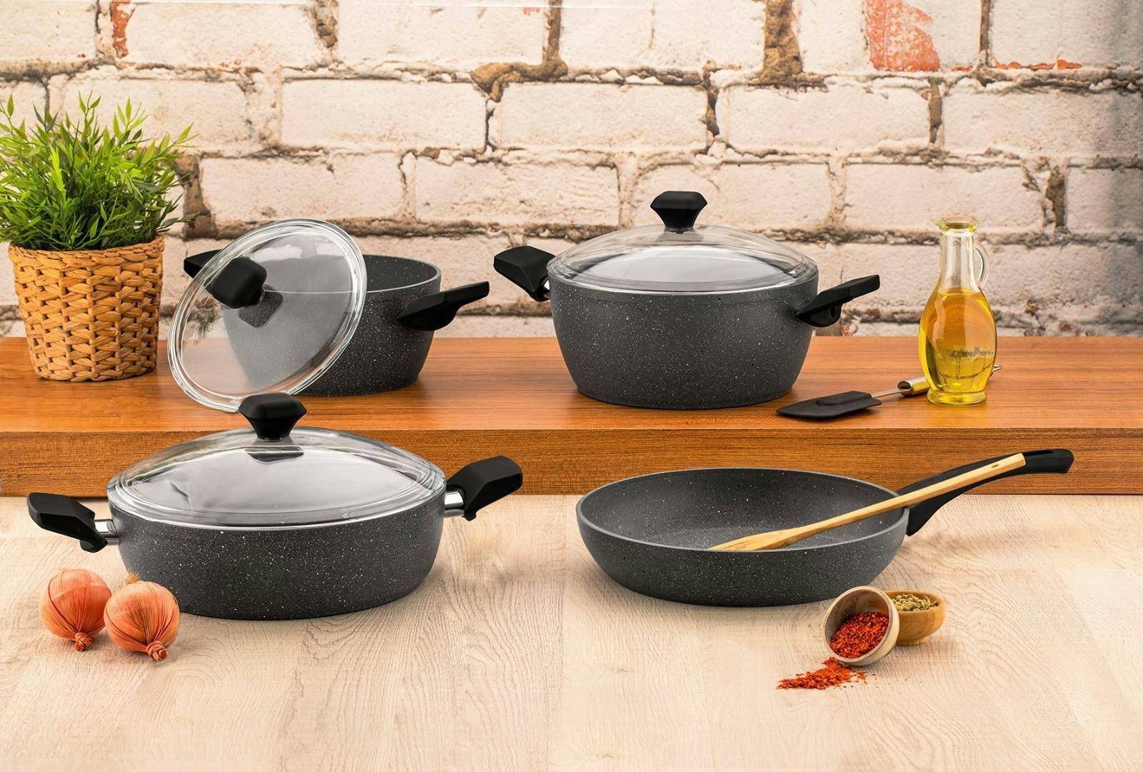 Zest Gusto Collection 7-Piece Non-Stick Cookware Set