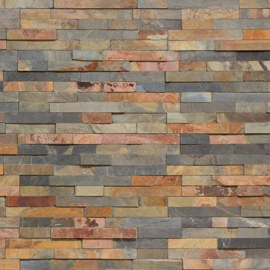 Slate and stone Multi Color Split Face Slate Panel Ledger