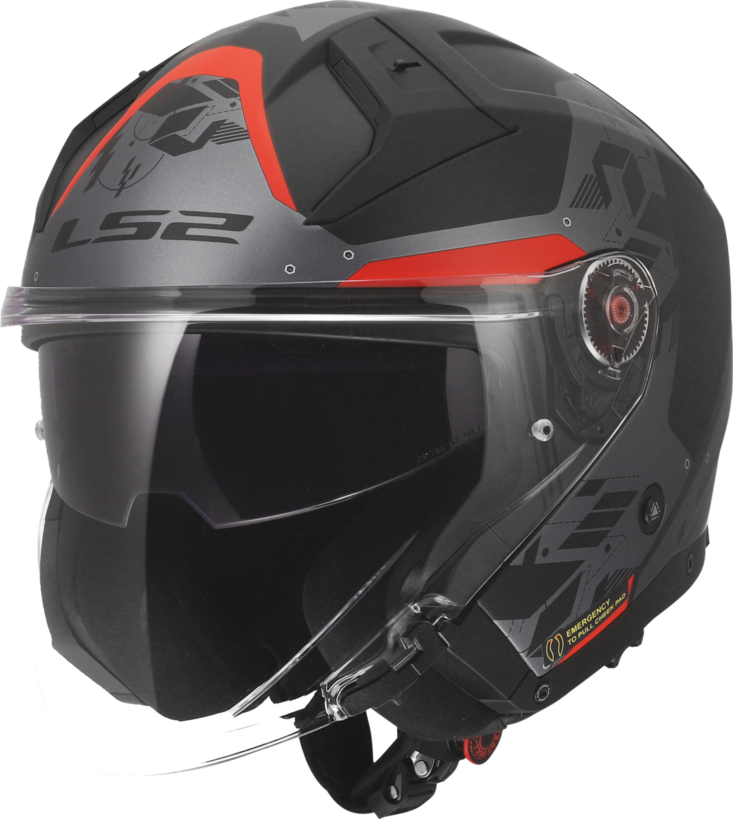 Infinity II Open Face Helmet Grey/RedL
