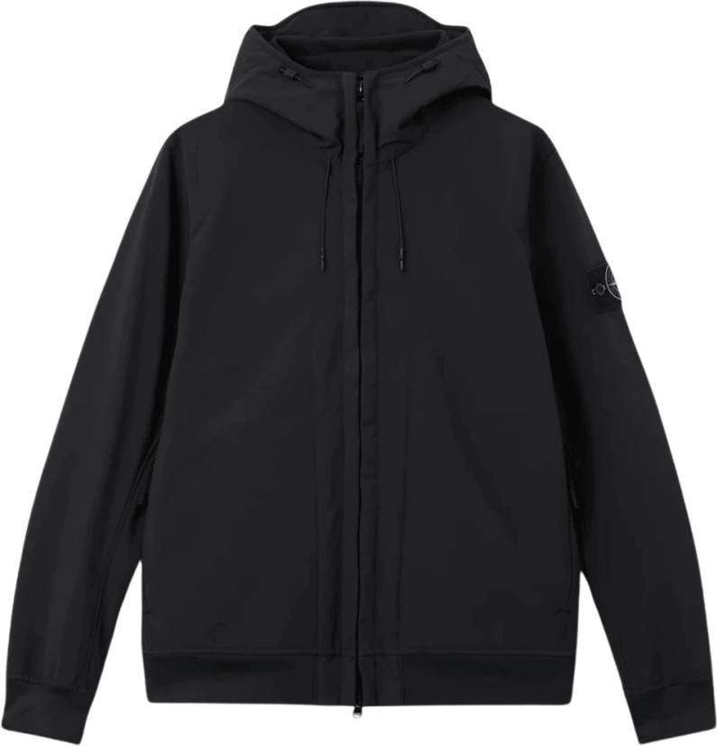 Stone Island Soft Shell-R E.dye Technology Jacket - Zwart