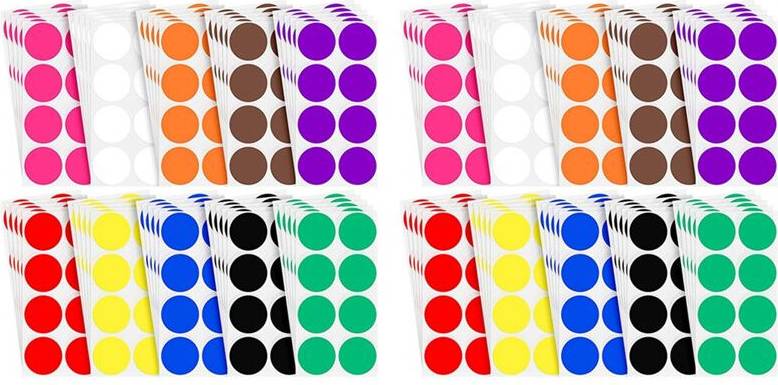 Tlily 2 Inch Round Color Coding Sticker 10 Colors